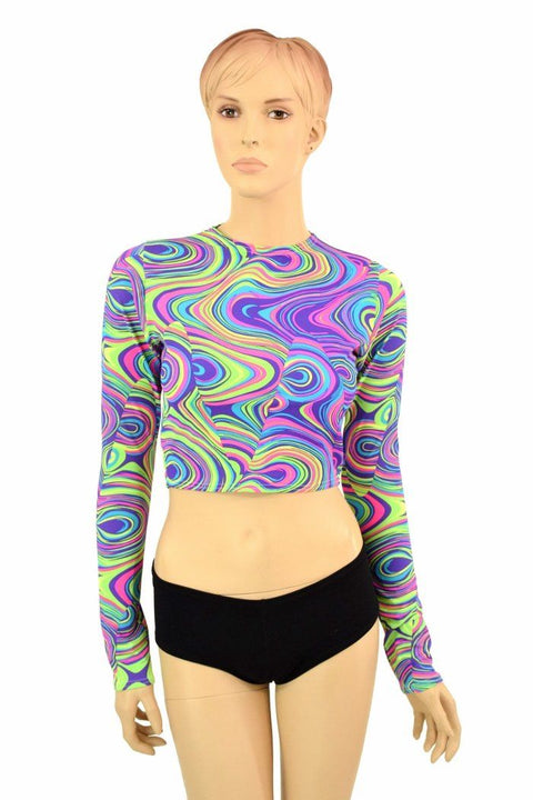 Neon Glow Worm Crop Top - Coquetry Clothing