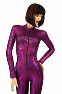 Fuchsia Sparkly "Stella" Catsuit - 2