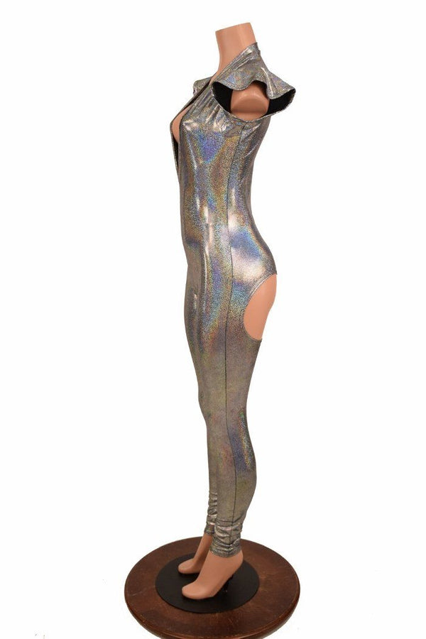 Silver "Moon" Exposed Rear Catsuit - 6