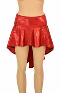 Red Sparkly Jewel Hi Lo Rave Skirt - 2