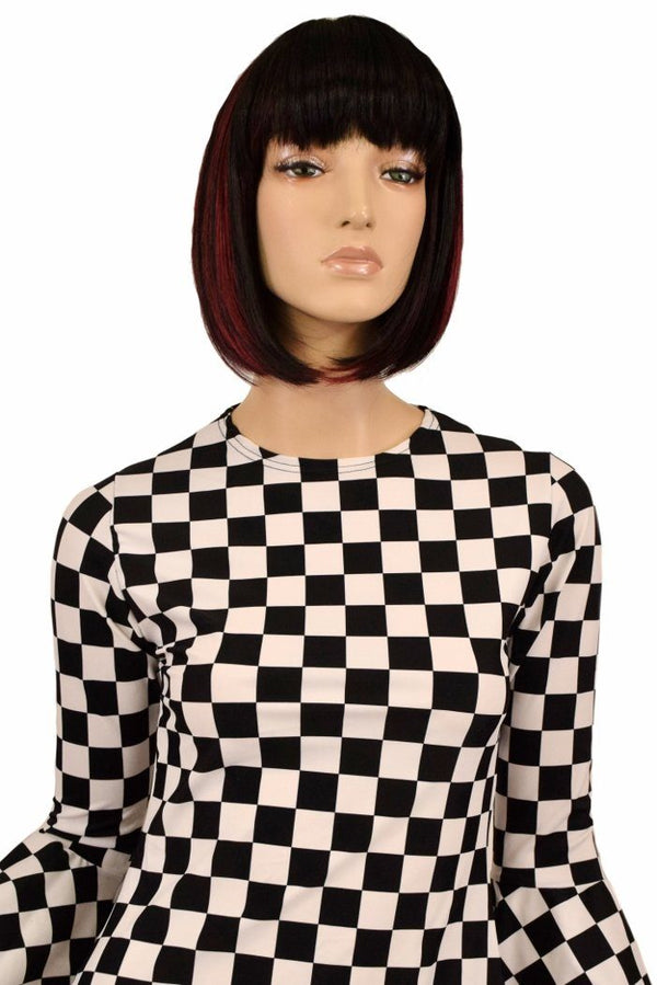 A-Line Black & White Mod Dress - 7
