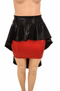 Hi Lo Peplum Bodycon Skirt - 2