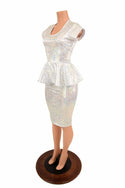 Holographic Peplum Top & Skirt Set - 3