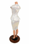 Holographic Peplum Top & Skirt Set - 5