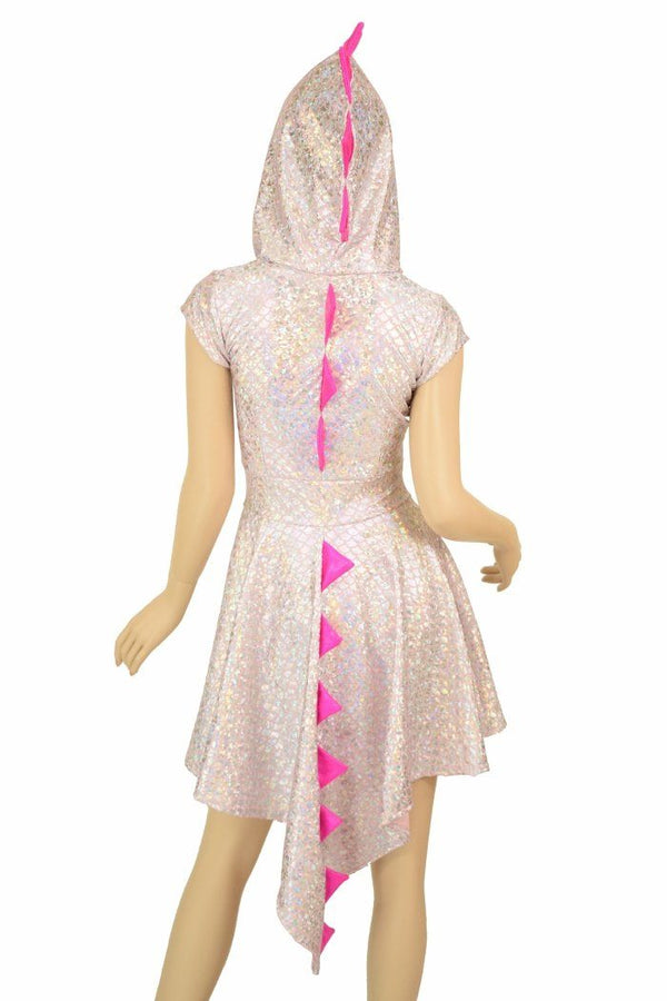 Pink Dragon Hoodie Skater Dress - 4