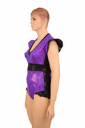 Flip Sleeve Paneled Romper - 6