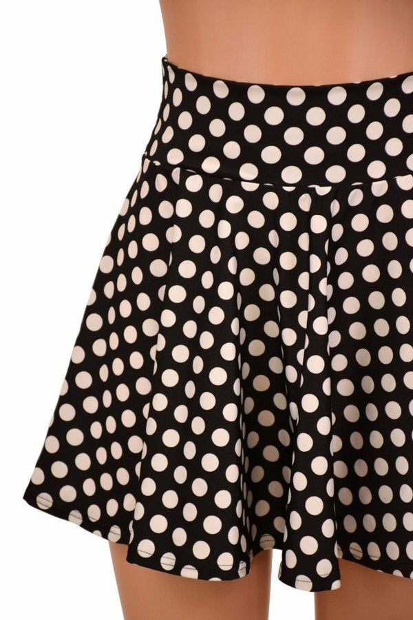 Black & White Polka Dot Skirt - 5