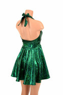Green Kaleidoscope Halter Skater Dress - 4
