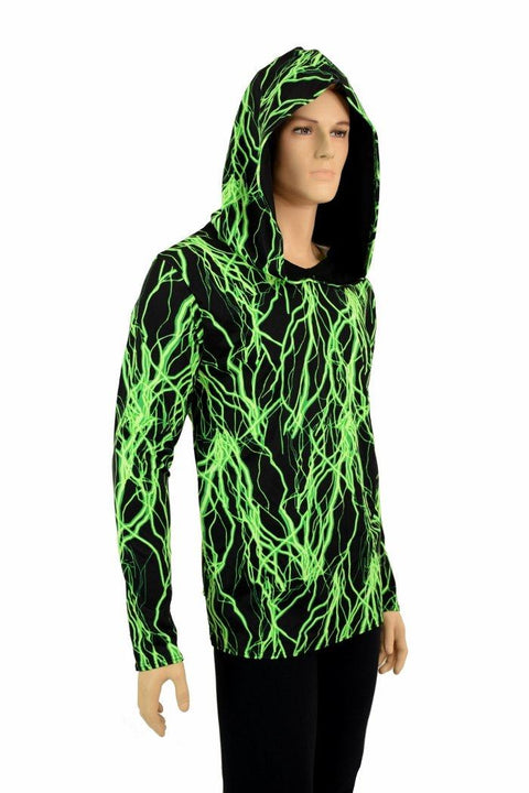 Mens Long Sleeve Lightning Hoodie - Coquetry Clothing