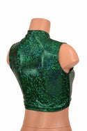 Sleeveless Keyhole Top in Green - 3