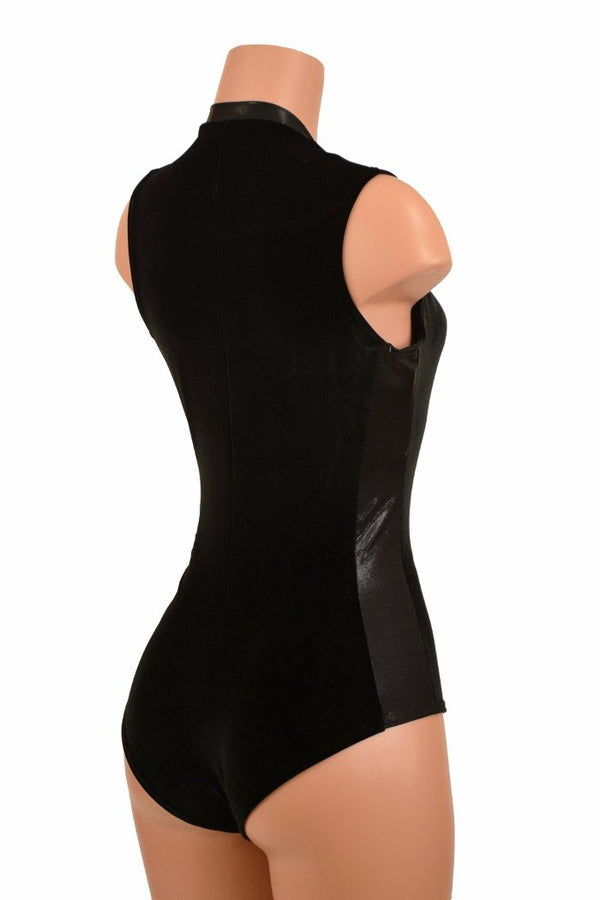 Plunging V Neck Side Panel Romper - 4