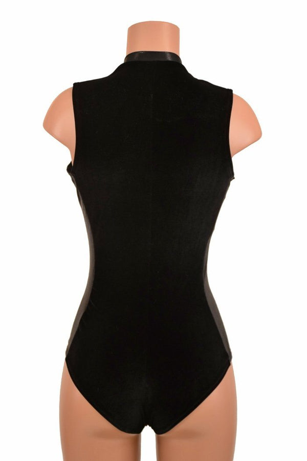 Plunging V Neck Side Panel Romper - 5