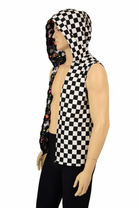 Mens Open Front Hooded Vest - Coquetry Clothing