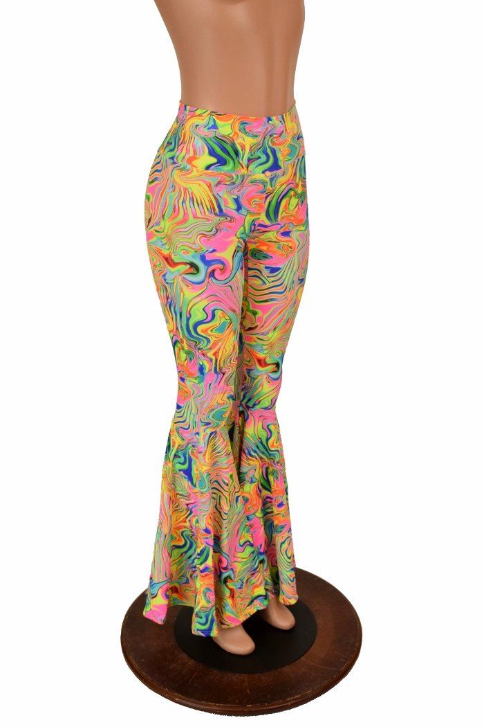 Neon Flux High Waist Bell Bottom Flares | Coquetry Clothing