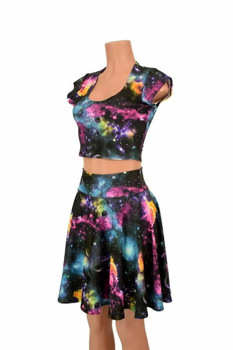 UV Galaxy Crop & Skirt Set - Coquetry Clothing