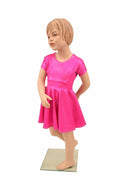 Kids Pink Skater Dress - 1