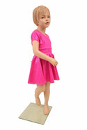 Kids Pink Skater Dress - 2