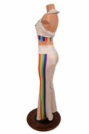 Retro 70's Solar Flares and Backless Halter Crop - 5