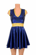 Blue & Gold Skater Dress - 2