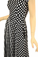 Maxi Length "Melissa" Gown in Polka Dot - 5