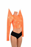 Orange Mega Sharp Shoulder Crop - 2