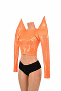 Orange Mega Sharp Shoulder Crop - 1