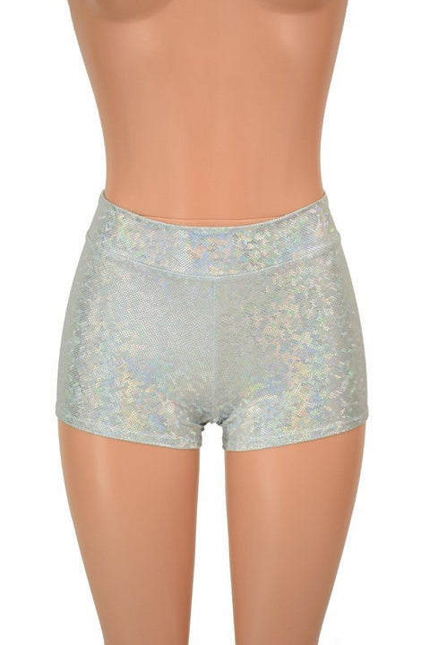 Frostbite Holographic Midrise Shorts - Coquetry Clothing