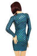 Turquoise Scale Long Sleeve Dress - 3