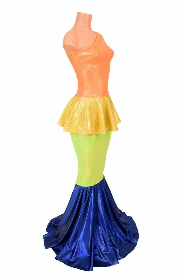 Rainbow Color Block Gown - 3
