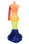 Rainbow Color Block Gown - 4
