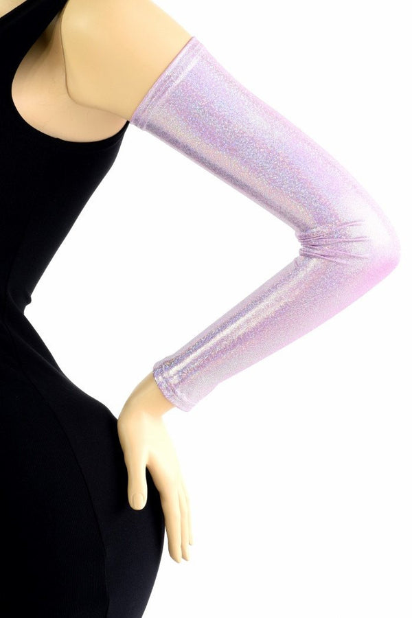 Lilac Holographic Arm Warmer Sleeves - 3