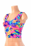 Ready to Ship Tahitian Floral Crop Tank XS - 1