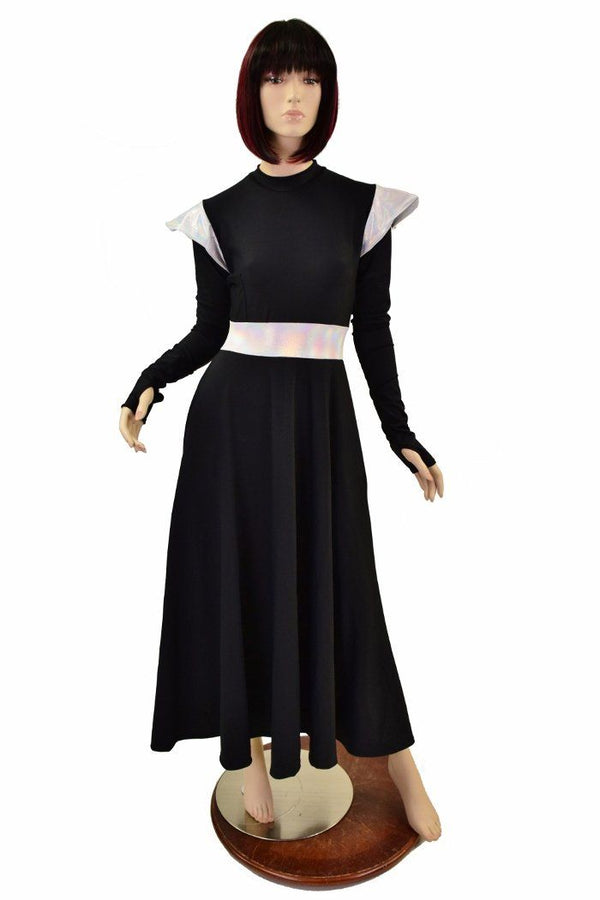 Black Zen & Flashbulb Melissa Gown with Chimera Sleeves - 10
