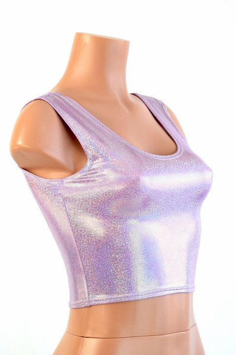 Lilac Holographic Tank Crop - Coquetry Clothing