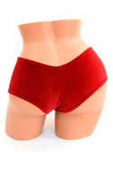 Red Velvet Cheeky Booty Shorts - 2
