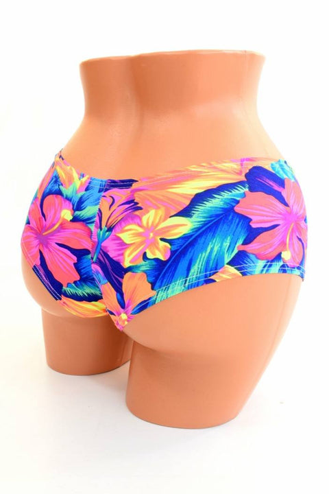 Tahitian Floral Cheeky Booty Shorts - Coquetry Clothing
