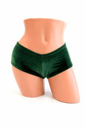 Green Velvet Cheeky Booty Shorts - 6