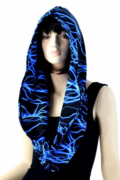 Blue Lightning Infinity Festival Hood - Coquetry Clothing
