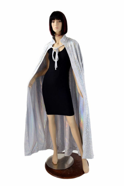 Silver/White and Flashbulb Reversible Cape - Coquetry Clothing