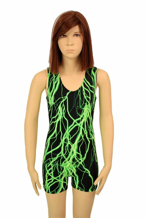 Kids Green Lightning Romper - Coquetry Clothing
