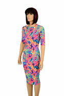 Tahitian Floral Wiggle Dress - 4