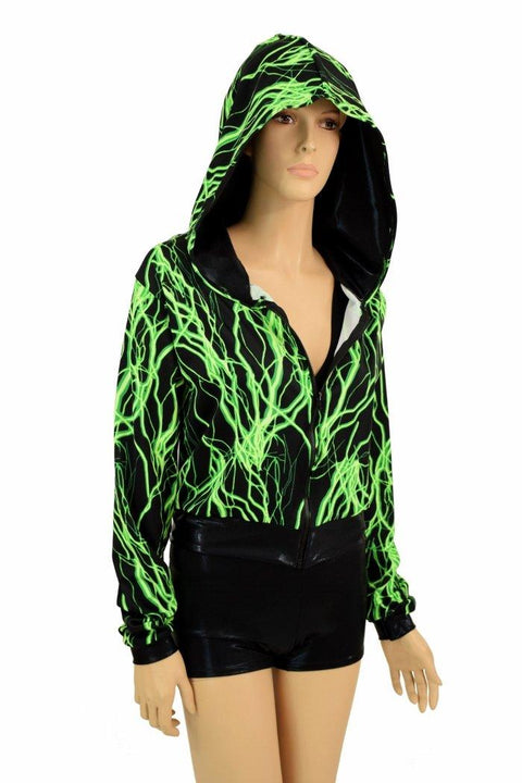 "Kimberly" Jacket in Neon Lightning Print - Coquetry Clothing