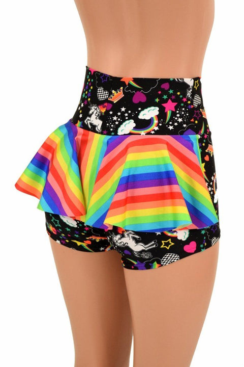 Unicorns & Rainbows Ruffle Rump Shorts - Coquetry Clothing