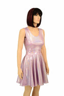 Lilac Holographic Skater Dress - 2