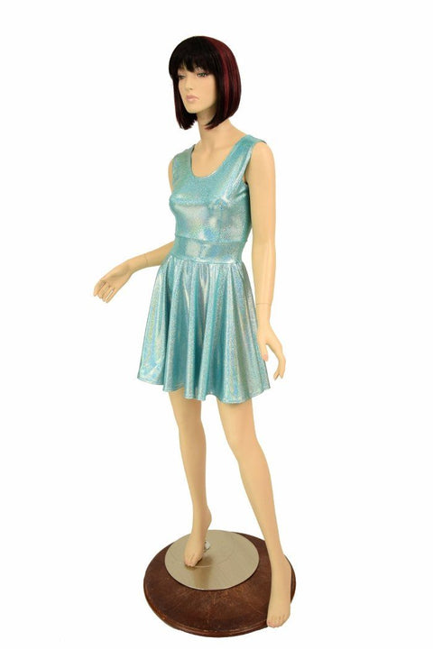 Seafoam Holographic Skater Dress - Coquetry Clothing
