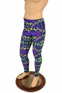 Mens Leggings in Neon Melt - 4