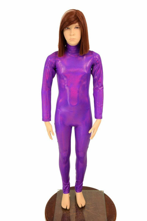 Kids Grape Turtleneck Catsuit - Coquetry Clothing