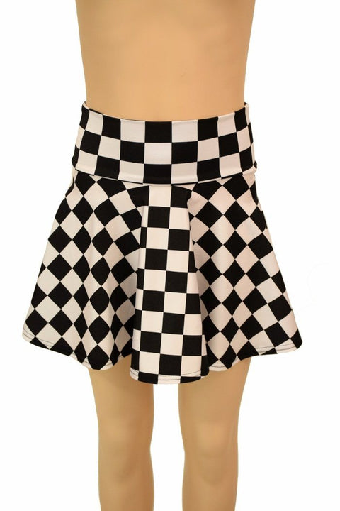Black & White Check Kids Skirt or Skort - Coquetry Clothing