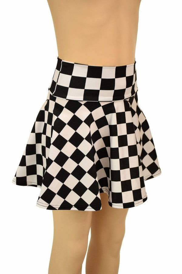 Black & White Check Kids Skirt or Skort - 3