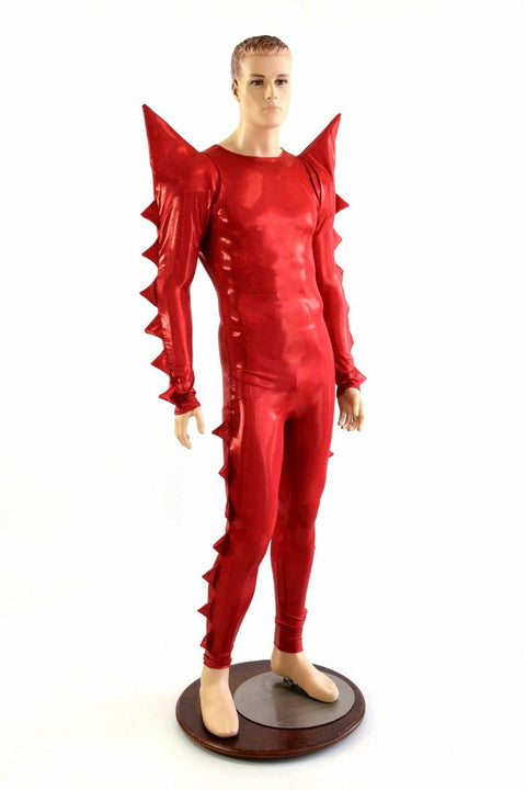 "Sebastian" Spiked Mega Sharp Shoulder Catsuit - Coquetry Clothing